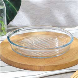 Форма для запекания из жаропрочного стекла Grill Borcam, d=26 см, круглая