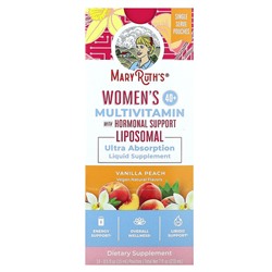 MaryRuth's Мультивитаминные липосомальные липосомальные препараты для женщин старше 40 лет, ваниль-персик, 14 пакетиков по 0,5 жидких унций (15 мл) каждый