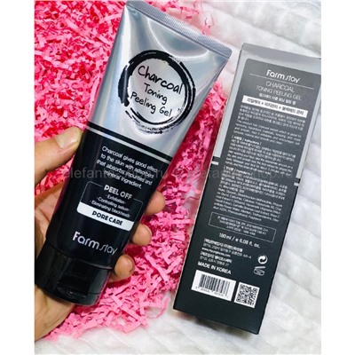 Пилинг-гель Farmstay Charcoal Toning Peeling Gel (78)