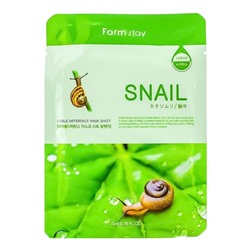 Farmstay Тканевая маска Visible Difference Mask Sheet Snail с экстрактом улитки