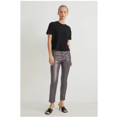 Slim jeans - high waist - LYCRA® - shiny