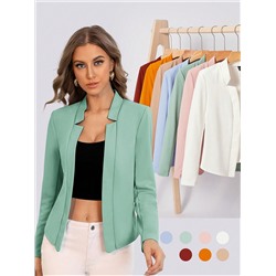 SHEIN BIZwear Blazer mit Einfarbig eingekerbtem Kragen, Arbeitskleidung
