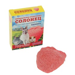 Солонец "Клубника" для грызунов, 50 г, коробка