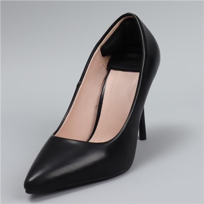 Пяткоудерживатели для обуви, с подпяточником, клеевая основа, 10 × 7,3 см, пара, цвет чёрный