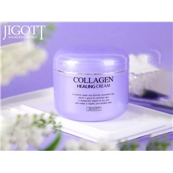 (Китай) Ночной питательный крем с коллагеном Jigott Collagen Healing Cream 100мл