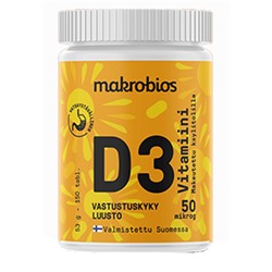 Macrobios Витамин D3 50мкг, 150 жевательных таблеток
