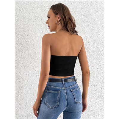 SHEIN Tall Tube Top mit eingekerbtem Detail