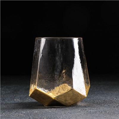 Стакан стеклянный Magistro «Дарио», 450 мл, цвет золотой
