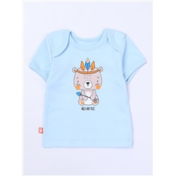 Голубая футболка для новорождённого (431121361)
