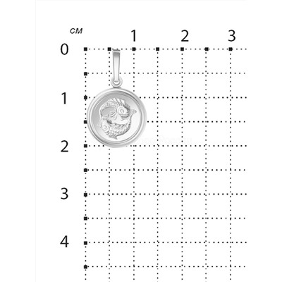 Подвеска из серебра родированная - Рыбы 925 пробы п018р