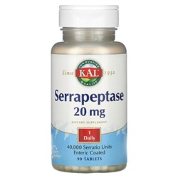 KAL Серрапептаза, 20 мг, 90 таблеток