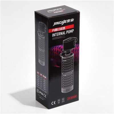 Фильтр внутренний JINGYE JY-8200F, двухсекционный, 600 л/ч, 10 Вт