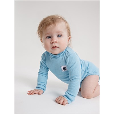 Голубой боди длинный рукав "Кашкорсе" для новорождённого (935332370)