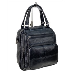 Женская сумка-рюкзак трансформер из искусственной кожи, цвет черный