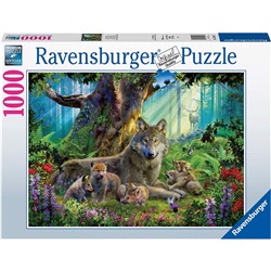 Ravensburger. Пазл карт. 1000 арт.15987 "Волки в лесу"