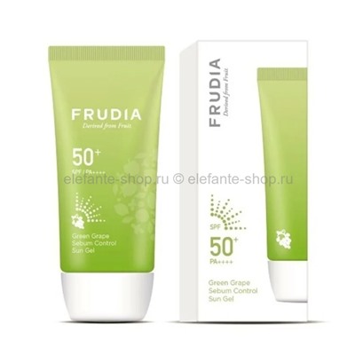 Солнцезащитный гель с зеленым виноградом Frudia Green Grape Sebum Control Cooling Sun Gel SPF50+ PA++++ 50g (51)