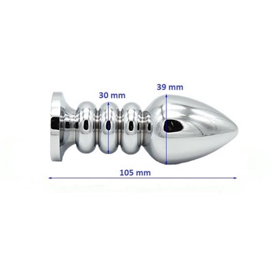 Втулка анальная металлическая "Metall Bolt", 10.5см*3,8см