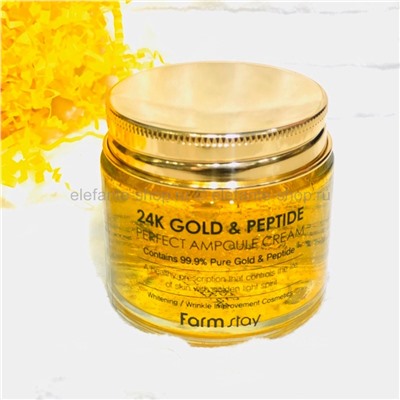 Крем FarmStay 24K Gold & Peptide Ampoule Cream 80g (125)