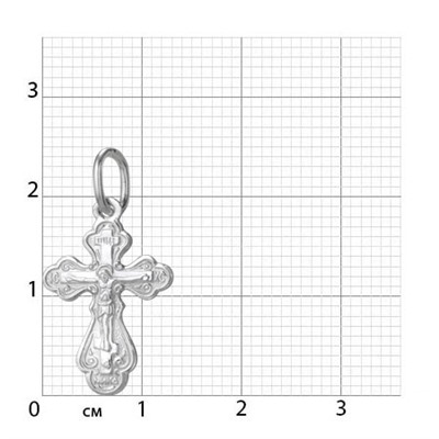 180.55 крест из серебра штампованный белый