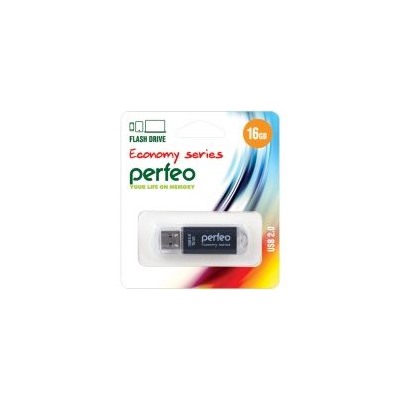 16Gb Perfeo E01 Black Economy Series USB 2.0 (PF-E01B016ES)