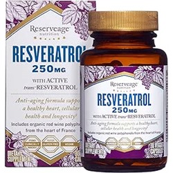 Reserveage Beauty, Resveratrol 250 mg, Antioxidant Supplement for Heart and Cellular Health, Supports Healthy Aging and Immune System, Paleo, Keto, 30 Capsules