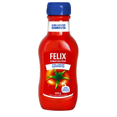 Кетчуп без добавления сахара Felix vahemman suolaa ja sokeria ketchup 970 гр