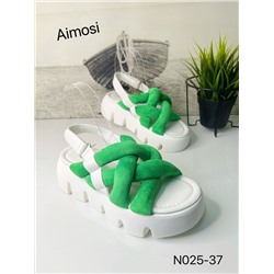 Женские сандалии N025-37 зеленые