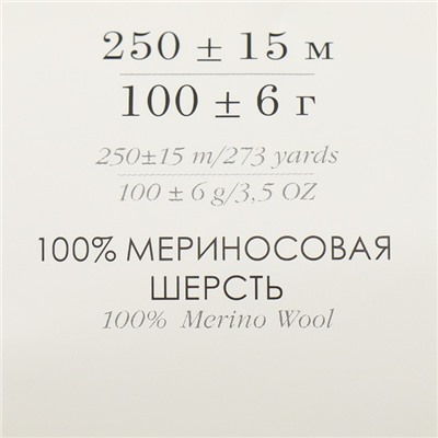 Пряжа "Элегантная" 100% мериносовая шерсть 250м/100гр (434-Зеленый)