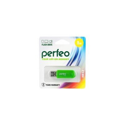 8Gb Perfeo C03 Green USB 2.0 (PF-C03G008)