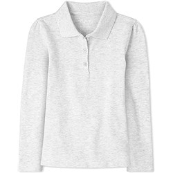 The Children's Place girls Long Sleeve Pique Polo Shirt