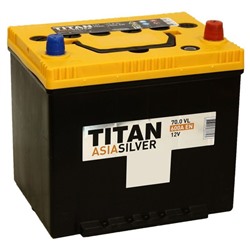 Аккумуляторная батарея Titan Asia Silver 70 Ач, обратная полярность, нижнее крепление