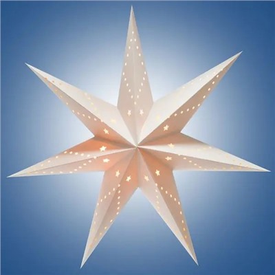 н.г.эл.гирл.светильник "Рождественская звезда", цвет кремовый, диаметр 70см , белый кабель 1,5м