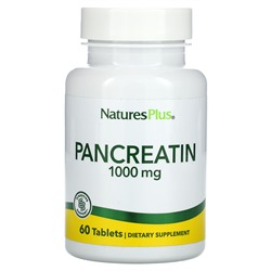NaturesPlus Панкреатин - 1000 мг - 60 таблеток - NaturesPlus