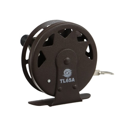 Катушка инерционная, металл, 2 подшипника, диаметр 6.5 см, цвет темно-коричневый, TL65A