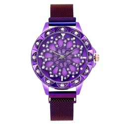 1H0003-6 Часы с вращающимся циферблатом, цвет фиолетовый