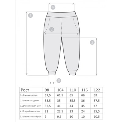 М-2301 Брюки 98-122 5шт
