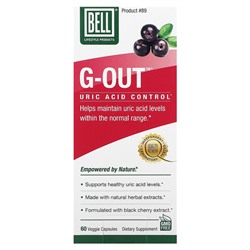 Bell Lifestyle G-Out, Контроль Мочевой Кислоты - 60 Растительных Капсул - Bell Lifestyle