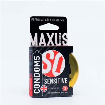 Презервативы ультратонкие MAXUS Sensitive №3 ж/к