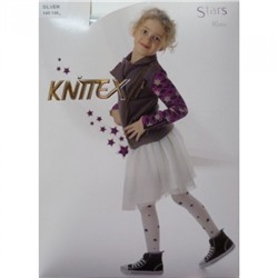 K-33 Колготки "STARS" 116/122 белые для девочек KNITTEX