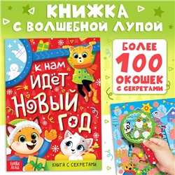 Книга с секретами «К нам идёт Новый год», более 100 окошек