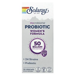 Solaray Mycrobiome, Пробиотик, Формула для женщин, 50 миллиардов, 30 капсул - Solaray