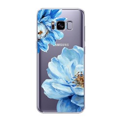 Силиконовый чехол Голубые клематисы на Samsung Galaxy S8 Plus
