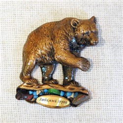 Магнит контурный Медведь с поднятой лапой, 1286