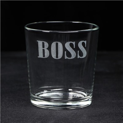 Набор «Босс», стакан стеклянный 250 мл, камни для виски, щипцы