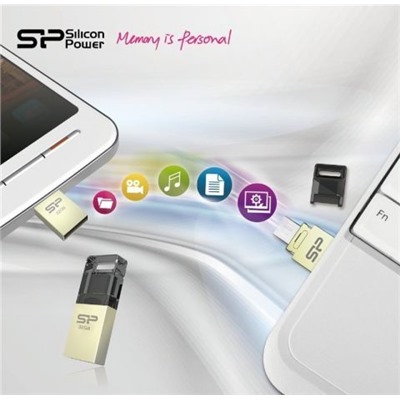 8Gb Silicon Power Mobile X10 USB/microUSB, совместим с Android (SP008GBUF2X10V1C)