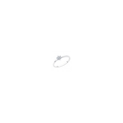 Кольцо из серебра с родированием с фианитами, 94013297