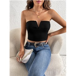 SHEIN Tall Tube Top mit eingekerbtem Detail