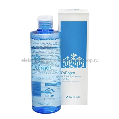 Тонер с коллагеном 3W Collagen Natural Time Sleep Toner 300ml (51)