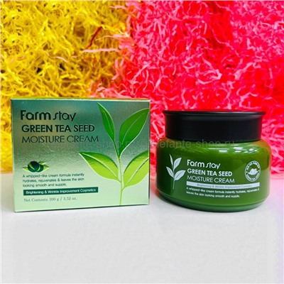 Крем для лица с зелёным чаем Farmstay Green Tea Seed Moisture Cream 100g (13)