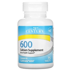 21st Century Calcium Supplement 600, 75 Tablets